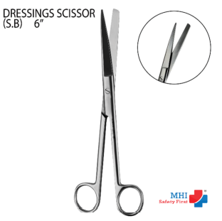 MHI Dressing Scissors (S.B) 6 inch